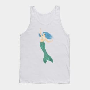 Blue hair Mermaid Tank Top